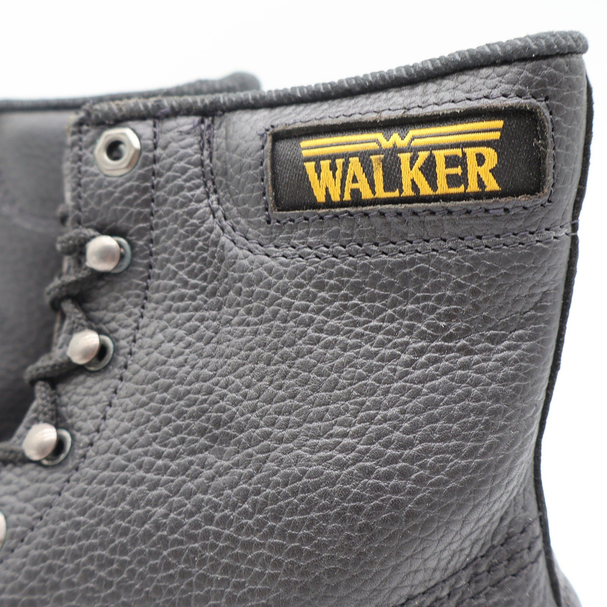 Walker SafetyFirst Steel Toe Work Boots Mens 13 D Vintage 90s USA Black Leather - take2supply