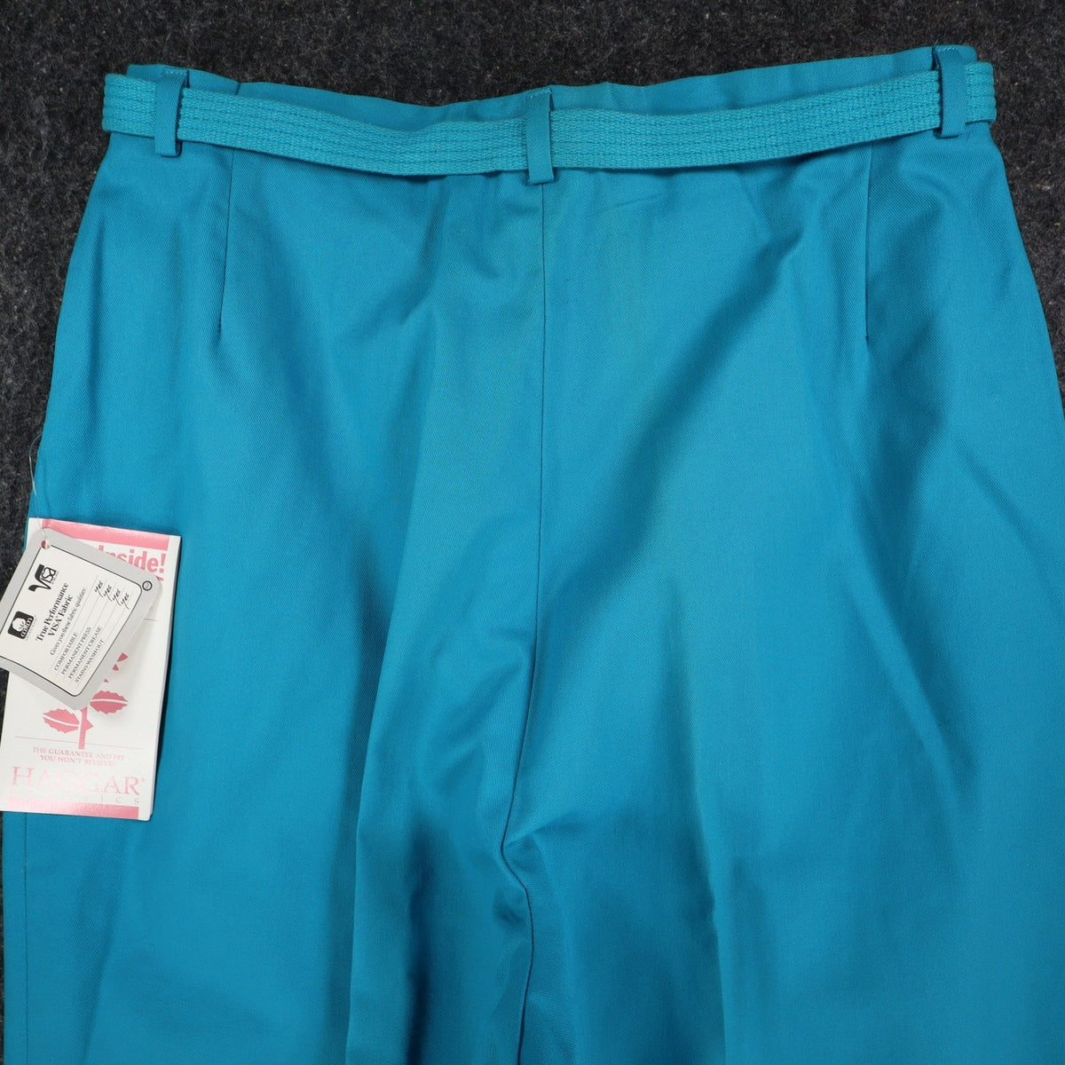 Haggar Classics Pants Womens 20 Turquoise Pleated Belted USA NWT Deadstock - take2supply