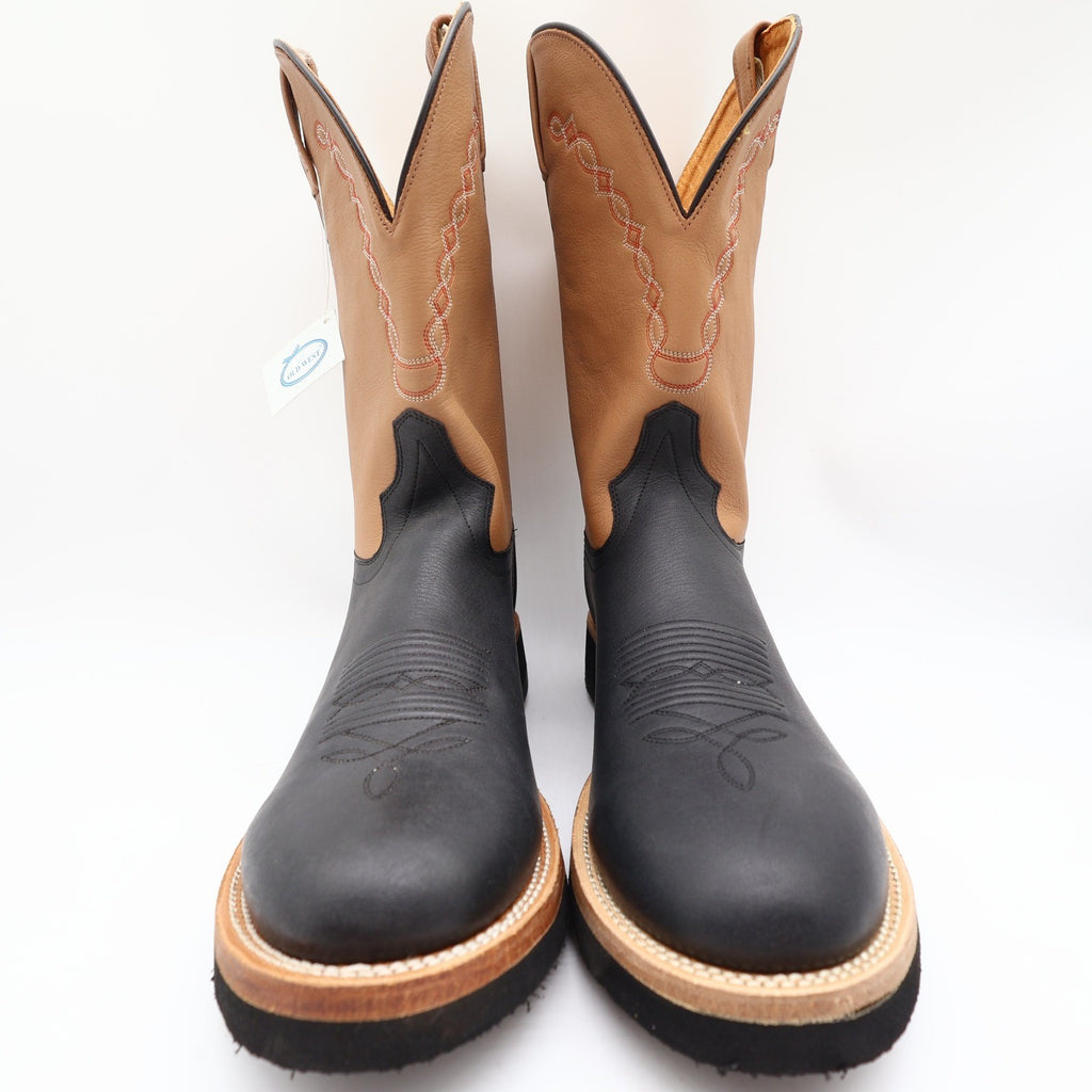 Old West 1611M Western Boots Mens 11.0 Black Tan Leather NIB - take2supply