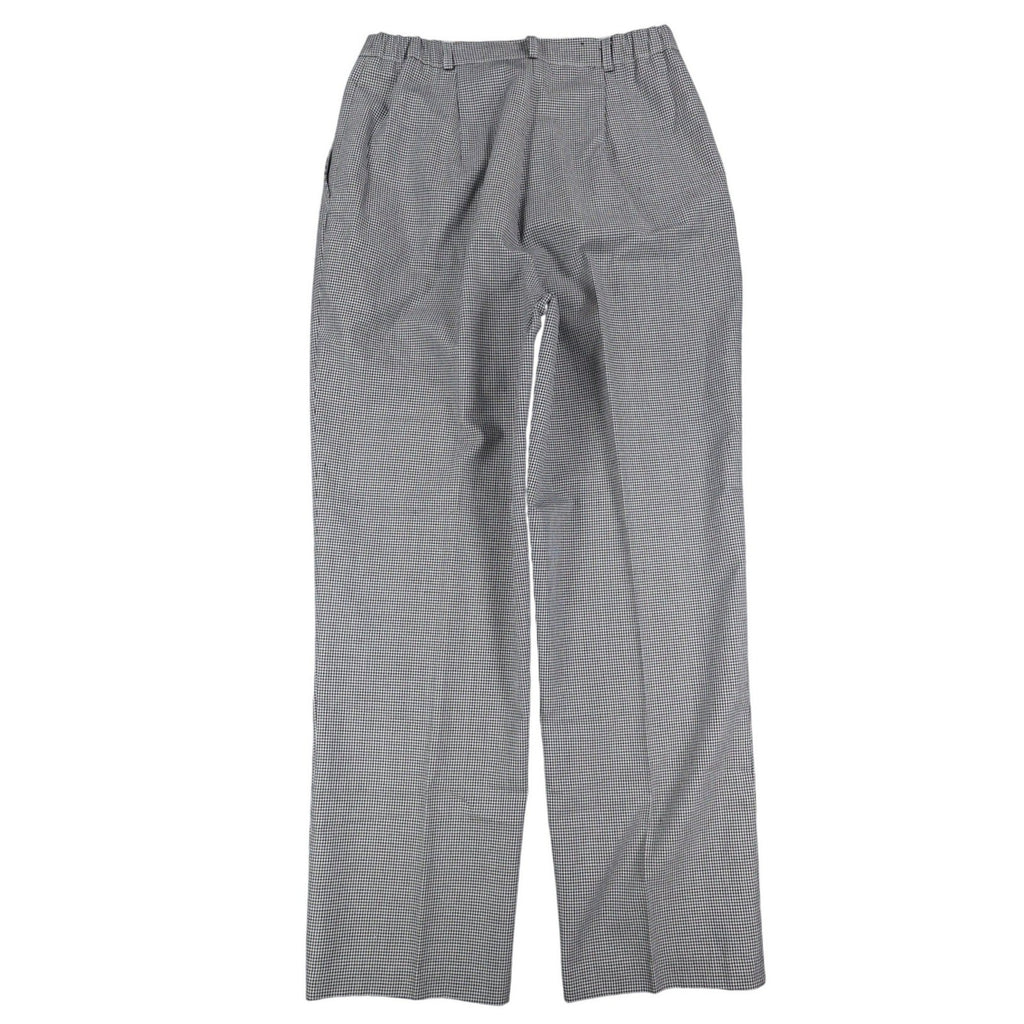 Southern Lady Dress Pants Womens 10 Petite Black White Houndstooth Pleated New - take2supply