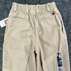 Tommy Hilfiger Pants Boys 6 Khaki Chino Pleated Elastic Waist NWT - take2supply