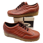 Walker Adirondack Oxford Shoes Mens 7.5 D Vintage Brown Leather Made in USA NOS - take2supply