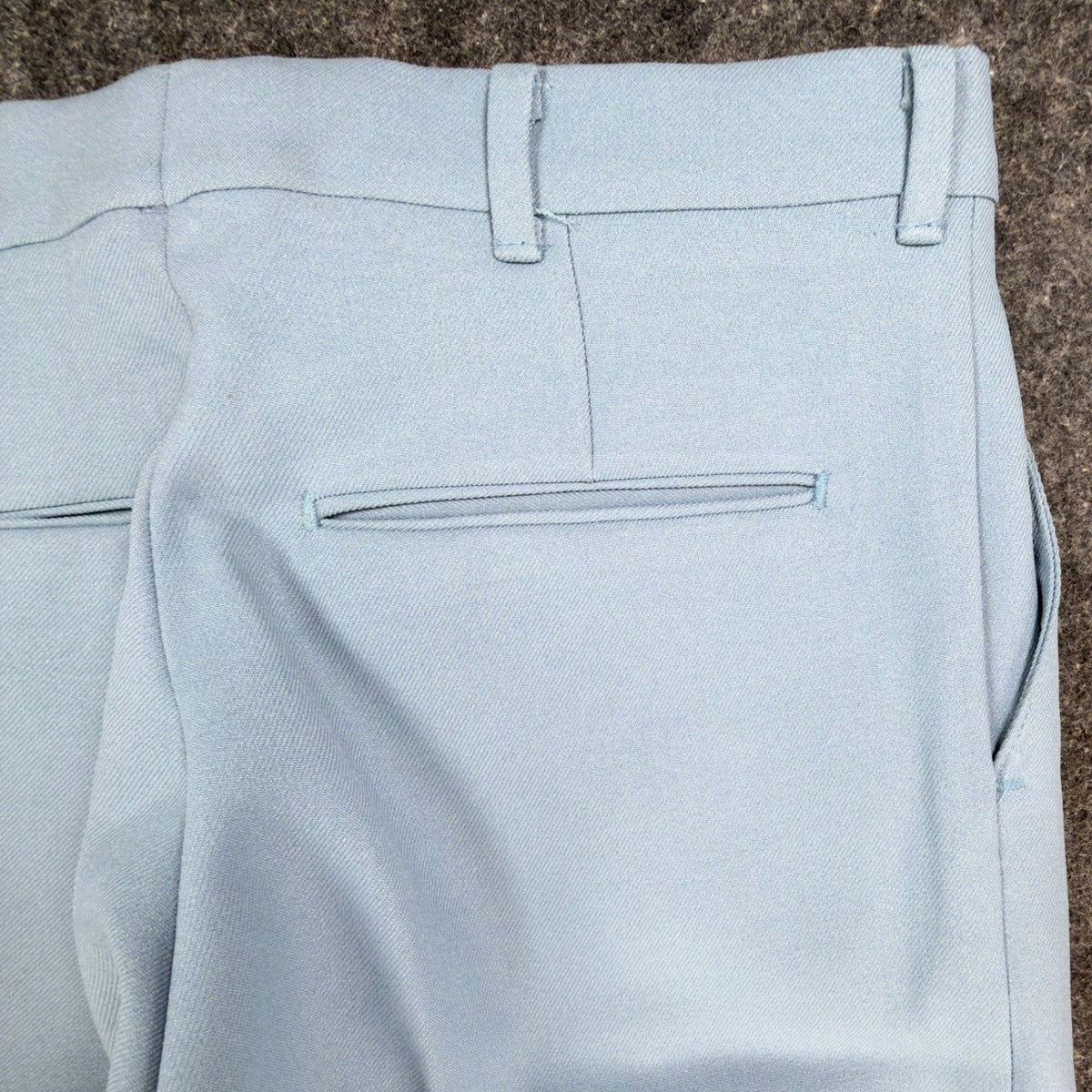 Dee Cee 70s Dress Pants Mens 31x32 Light Blue Stretch Polyester Vintage NEW - take2supply