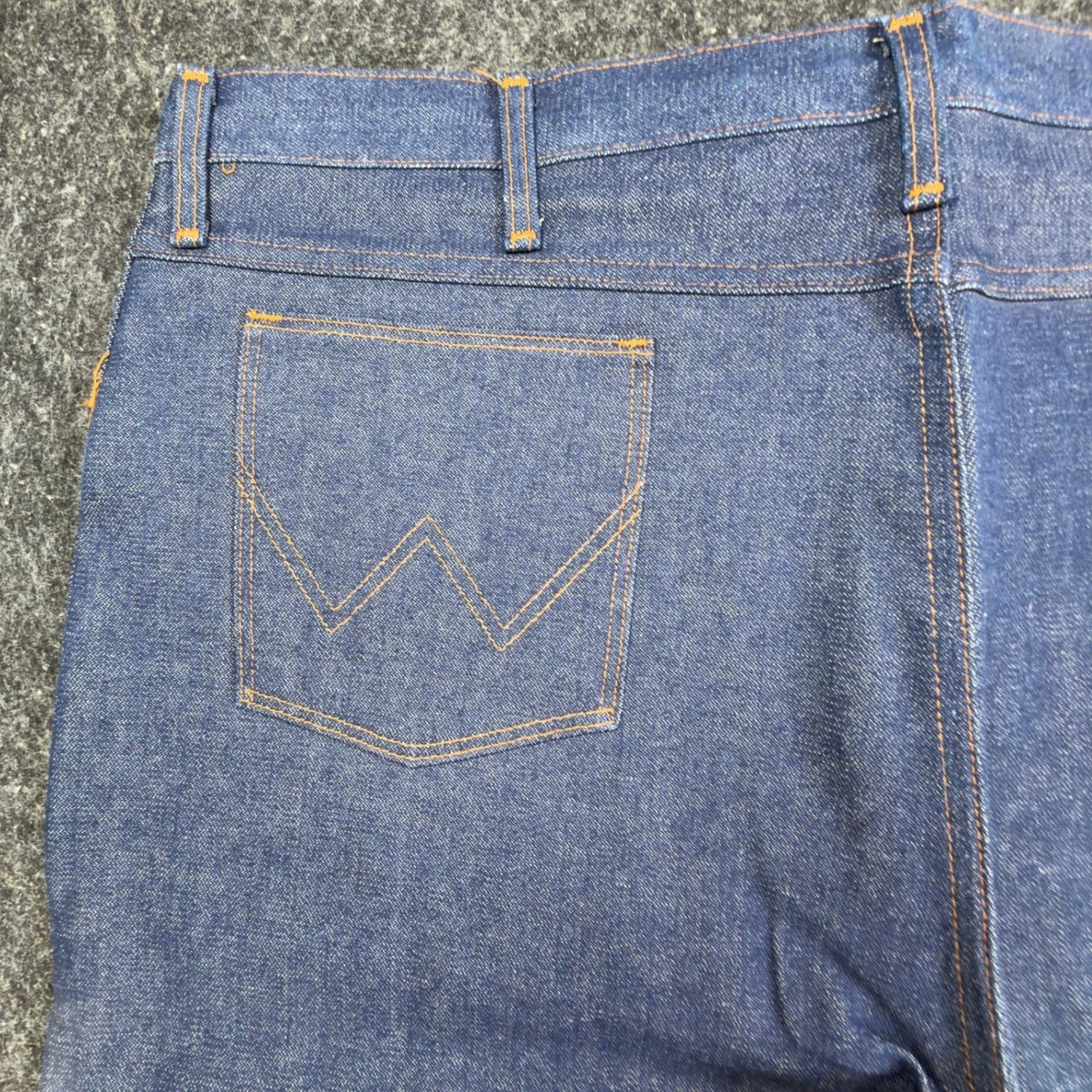 Wrangler Vintage 80s Bootcut Jeans Mens 44x32 Blue Cotton USA Made NOS NWT - take2supply