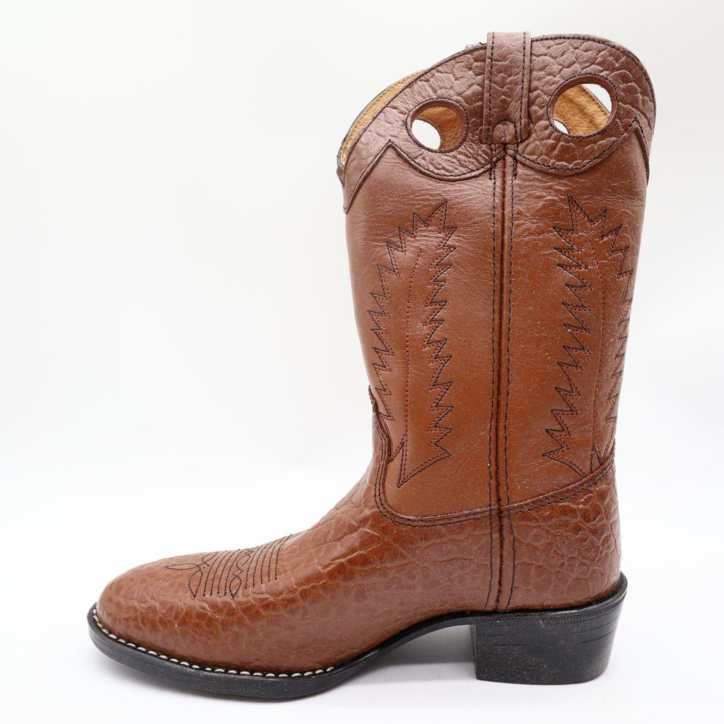 Laredo Tan Bullhide Western Boots Boys 2D Tan Leather NWT Deadstock CB293 - take2supply