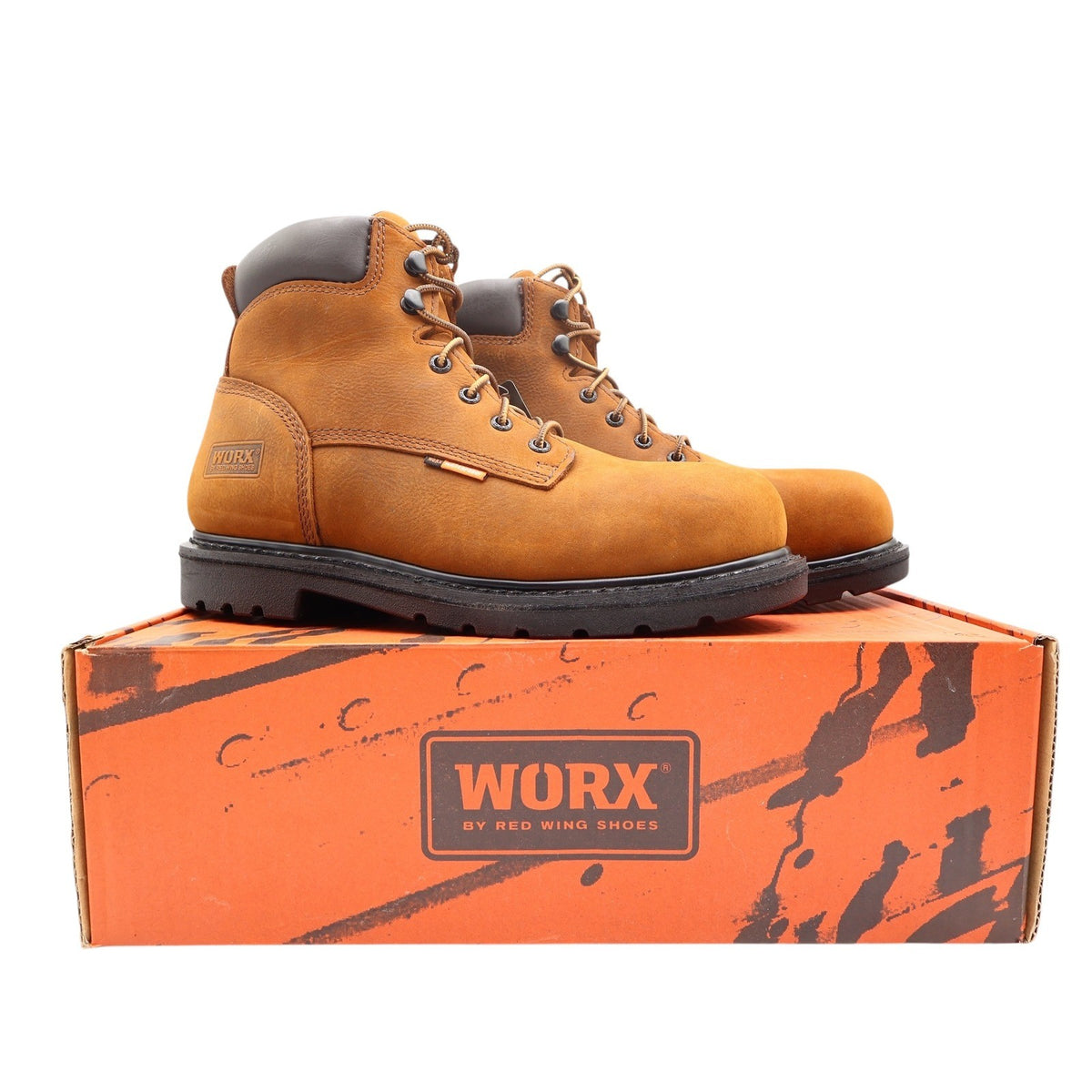 Worx 5606 Steel Toe Work Boots Mens 8.5 Brown Leather Waterproof NWT - take2supply