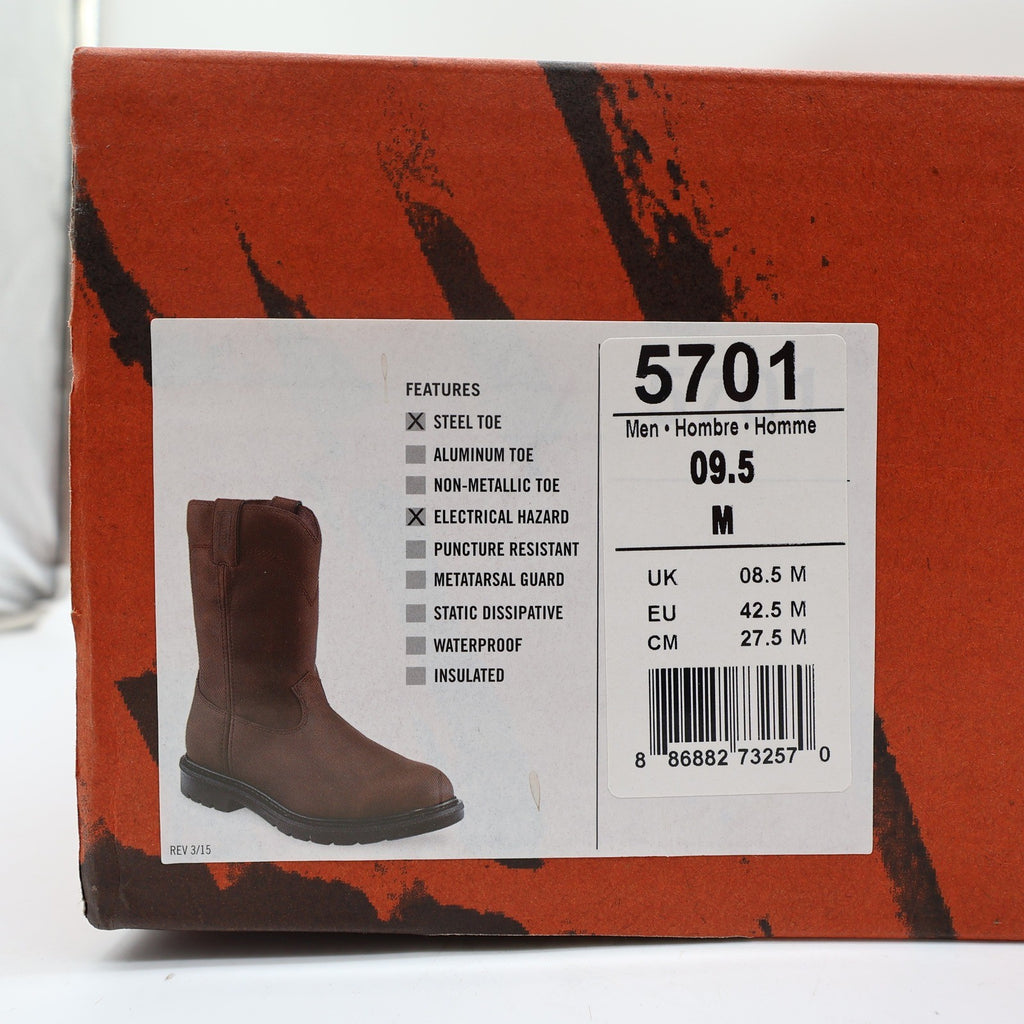 Worx by Red Wing 5701 Steel Toe Work Boots Mens 9.5 Brown Leather New NIB - take2supply