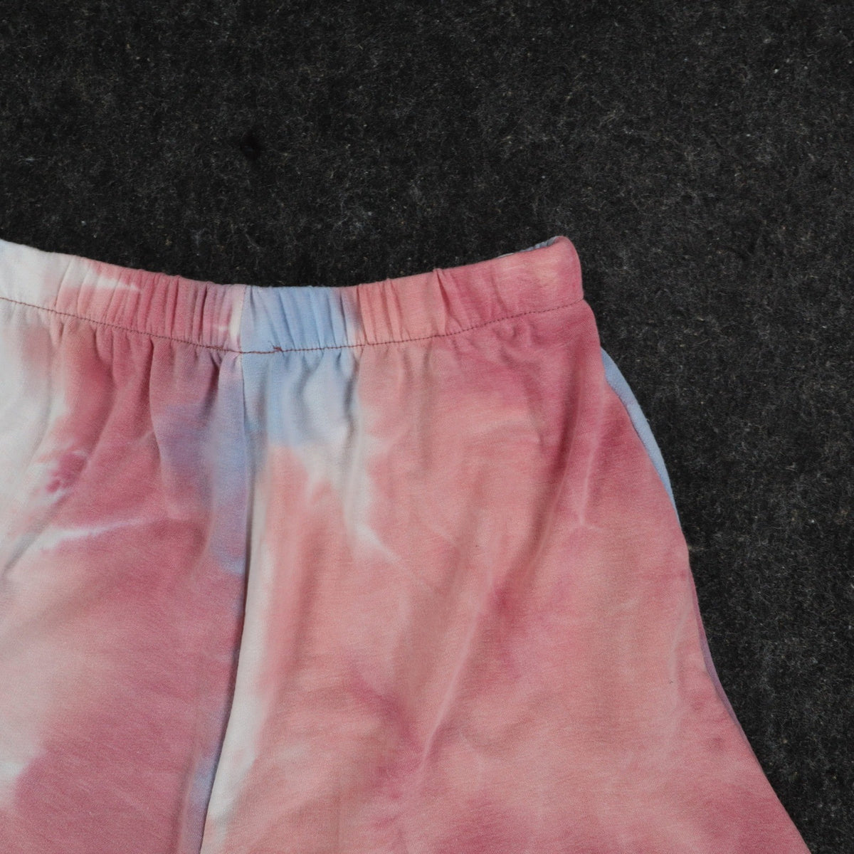 Hem & Thread Shorts Womens Small Pink Blue Tie Dye Elastic Waist Lounge 30197 - take2supply