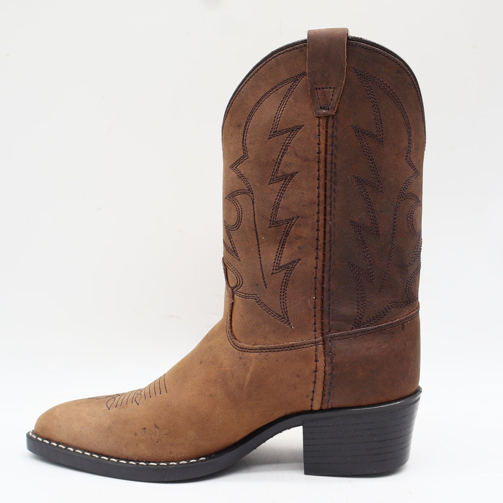 Laredo Western Boots Youth 2 D Tan Distressed Leather Cowboy Boots 28-2240 NIB - take2supply