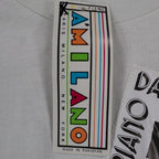 A'Milano Vintage 90s Jazz Graphic Tee Small White Single Stitch Deadstock NWT - take2supply