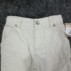 John Deere Carpenter Shorts Boys 5 Stone Cotton Canvas NWT Deadstock - take2supply