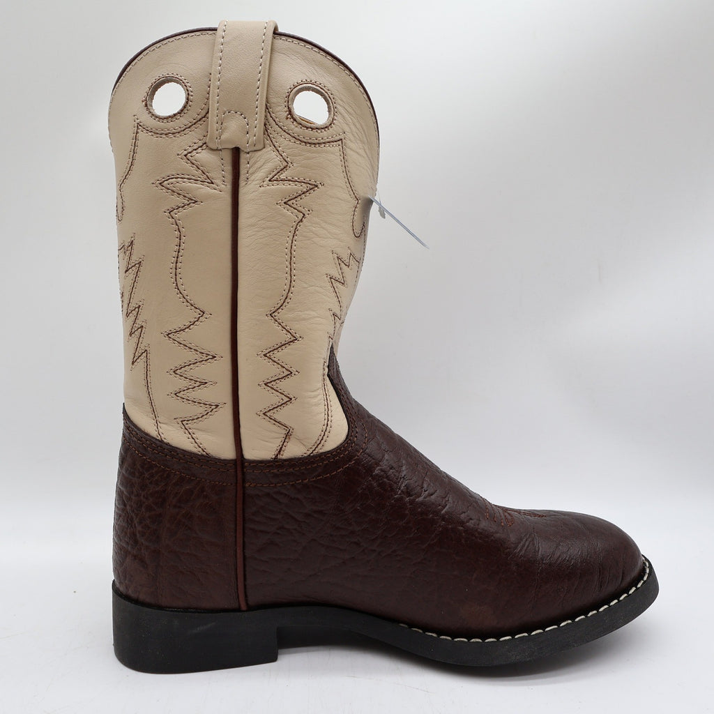 Acme Vintage Style Roper Boots Kids 3.5 Brown Bullhide Leather New NWT - take2supply