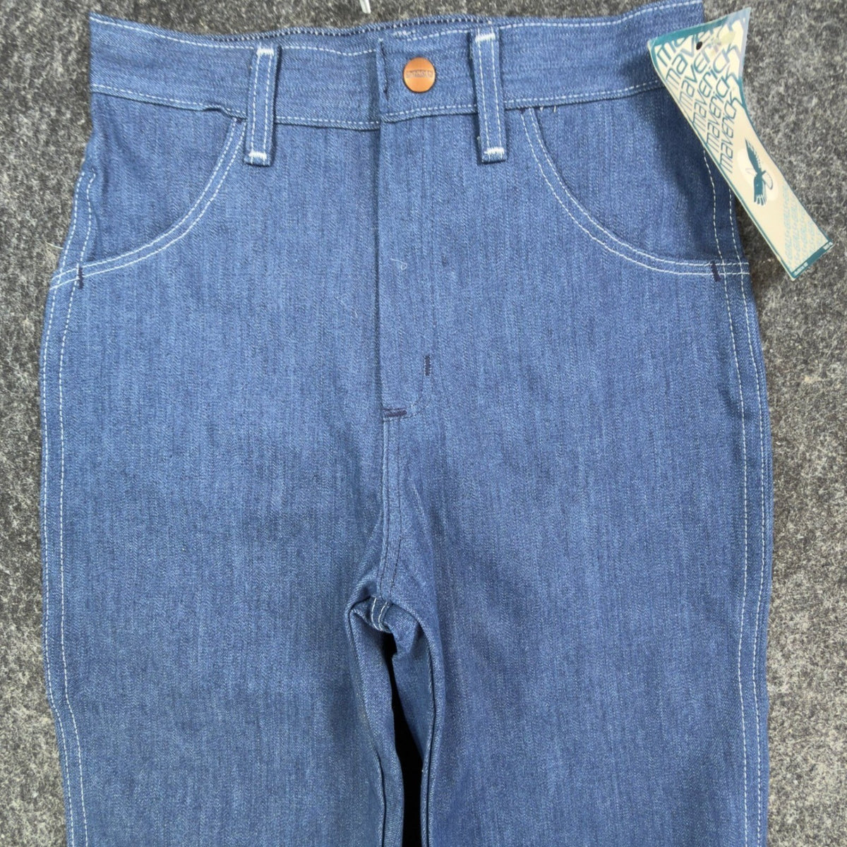 Maverick Vintage 80s Jeans Girls 10 Reg Blue Straight Leg NOS NWT 24x28 - take2supply