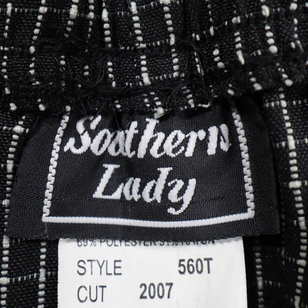 Southern Lady Pants Womens M Black White Windowpane Pull On NWT NOS - take2supply