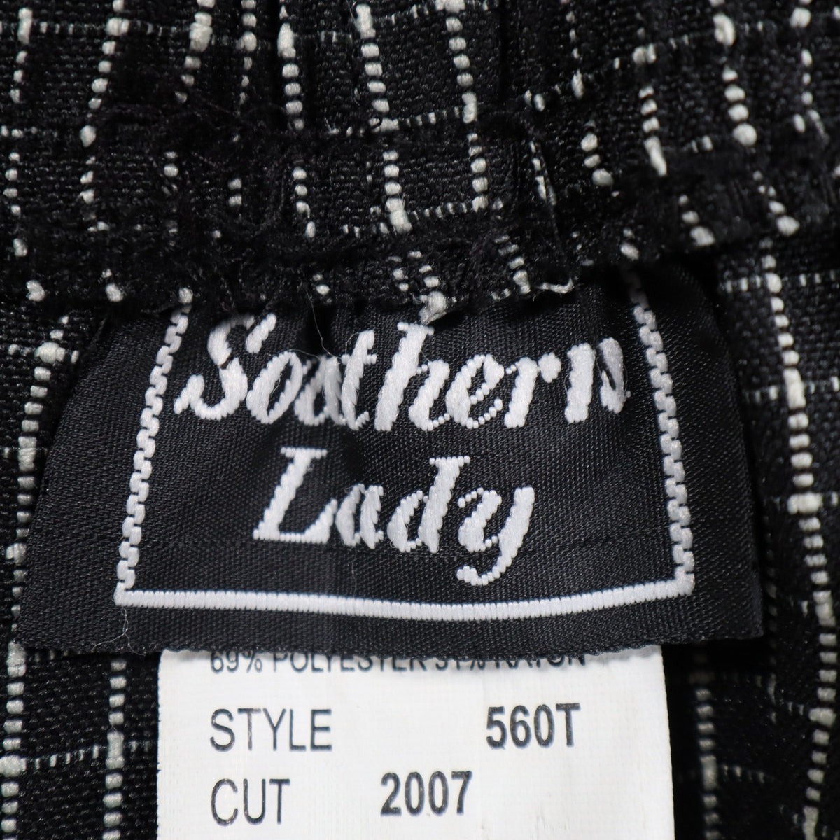 Southern Lady Pants Womens M Black White Windowpane Pull On NWT NOS - take2supply