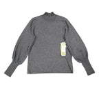 Erin London Women Medium Gray Mock Neck Puff Sleeve Rayon Sweater NWT 00125 - take2supply