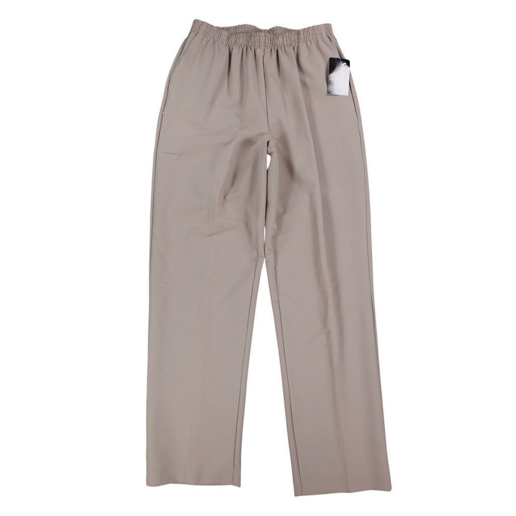 Southern Lady Pants Womens 12 Tan Pull On Elastic Waist Straight Leg NWT NOS - take2supply