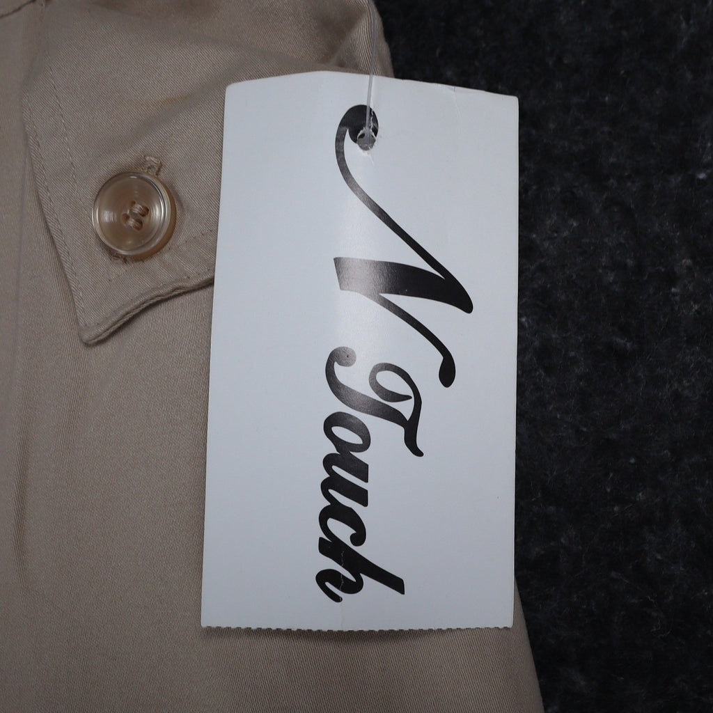 N Touch Dress Pants Womens 8 Khaki Beige Stretch Cotton Straight Leg New NWT - take2supply