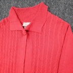 Company Collection Cardigan Womens XL Vintage Pink Cable Knit Button Front C1209 - take2supply