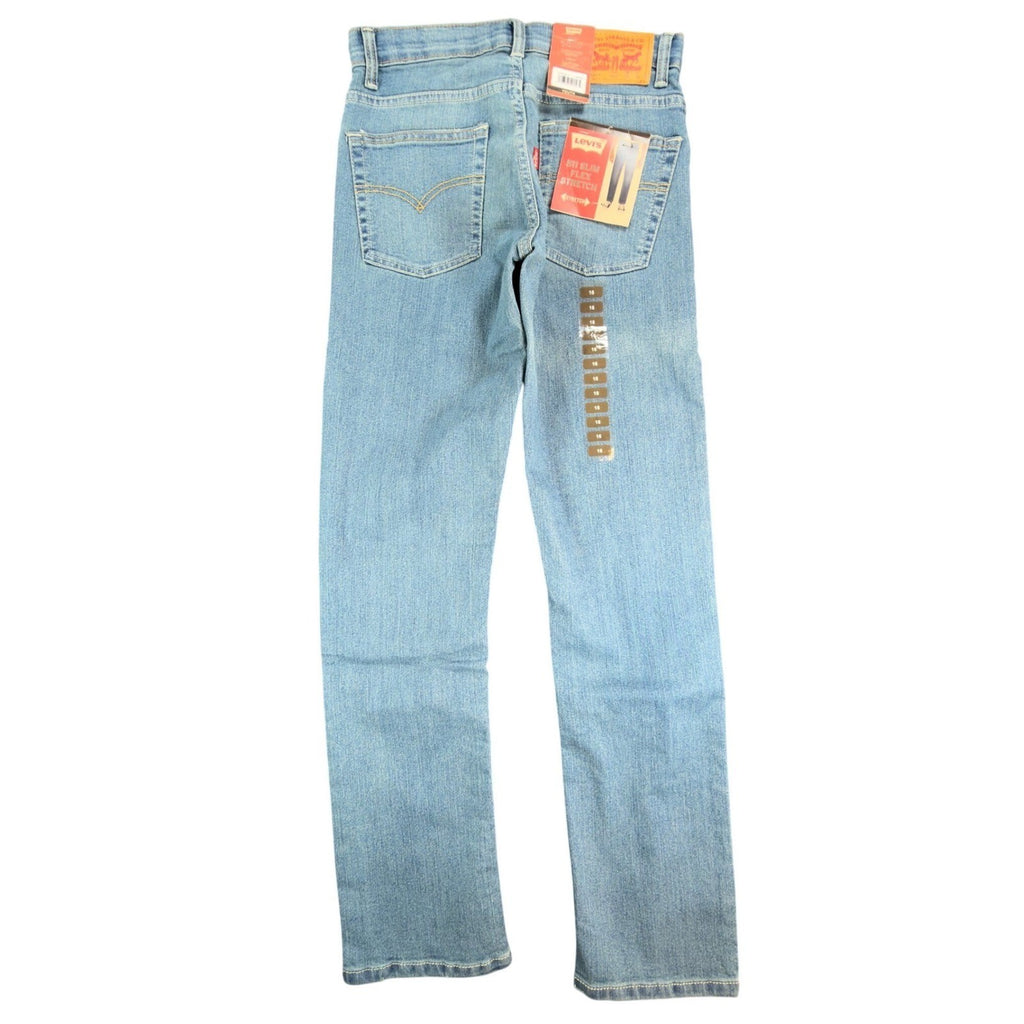 Levi's 511 Slim Flex Stretch Jeans Boys Size 16 Reg 28x30 Light Wash Blue NWT - take2supply