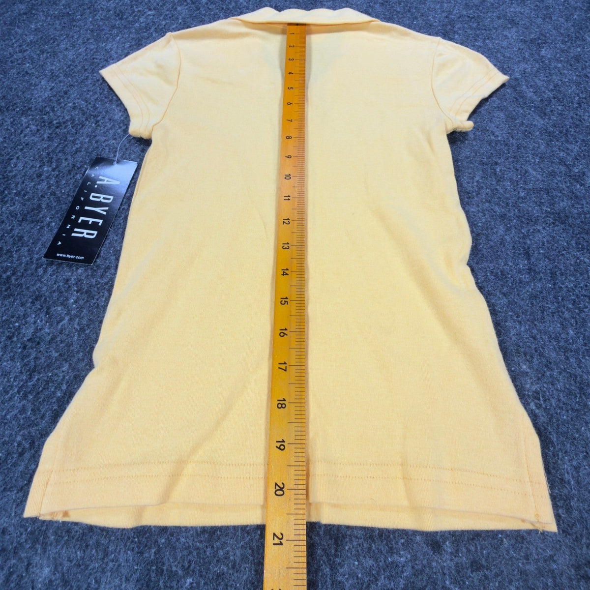 A. Byer Y2K Polo Shirt Womens Small Yellow Cotton Deadstock NWT Made in USA - take2supply