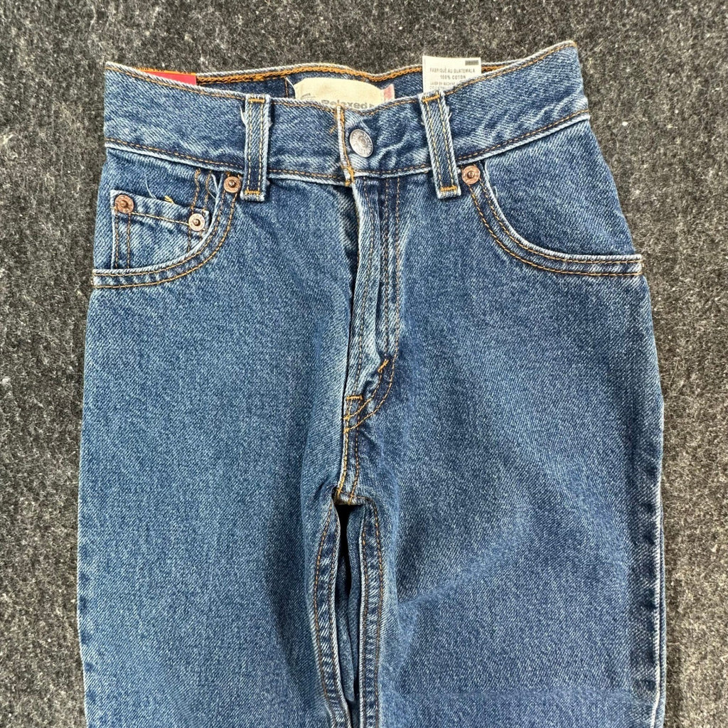 Levi's 550 Relaxed Fit Jeans Boys 7X Slim Medium Wash Blue Denim NWT 2004 - take2supply