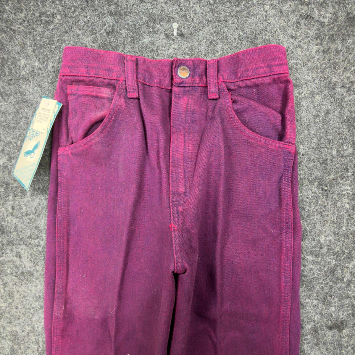 Young Maverick Jeans Girls 12 Reg Vintage 80s Pink Denim Straight Leg NWT USA - take2supply