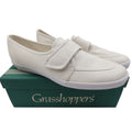 Grasshoppers Skipjack II Women 10 White Canvas Hook Loop Slip On Sneaker EF20000 - take2supply