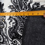 Pierri New York V-Neck Sweater Womens Size M Black White Embellished Baroque - take2supply