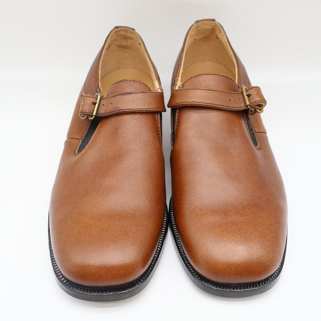 Young Explorers Lyons Boys Loafers 2.5 Vintage Leather Monk Strap Antique Brass - take2supply