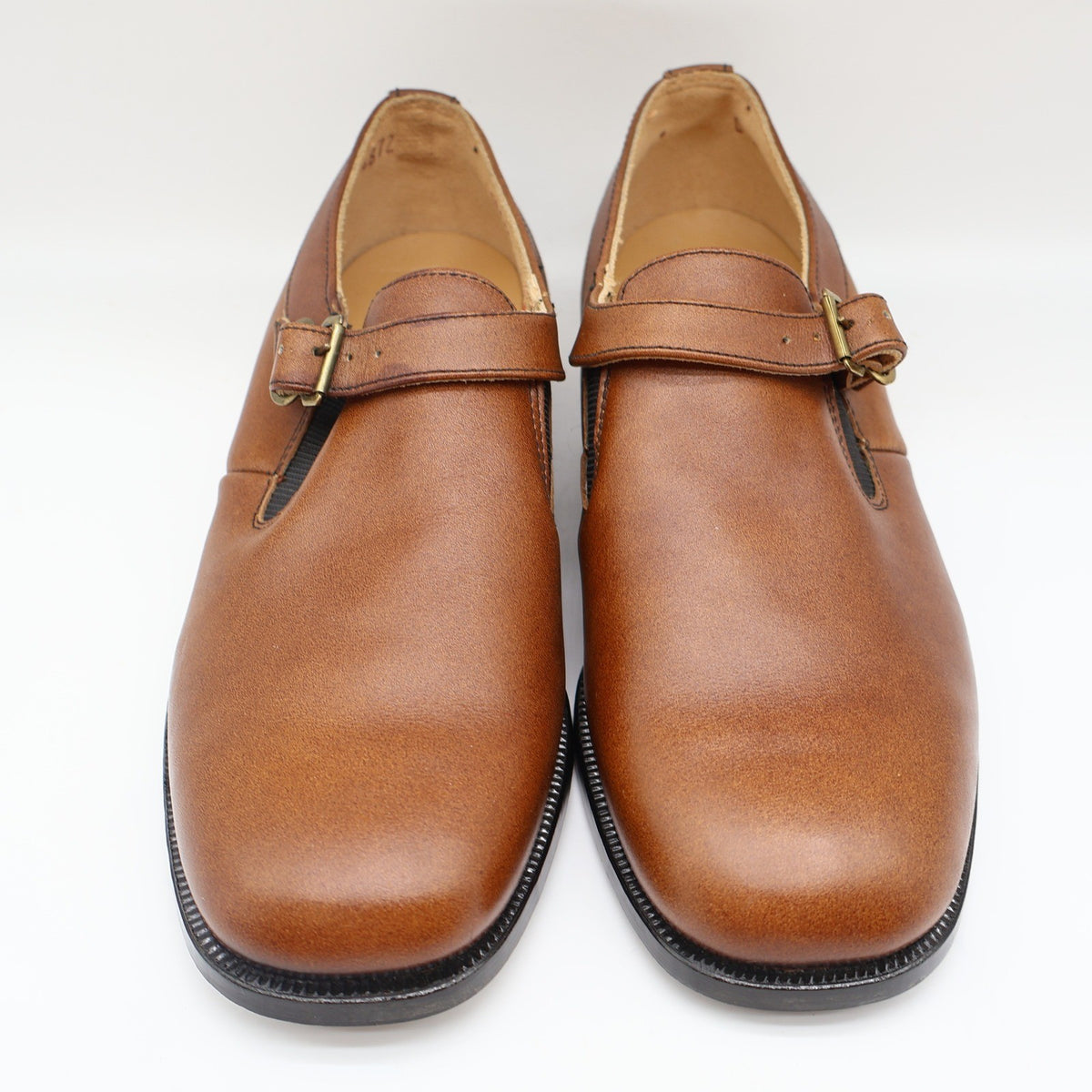 Young Explorers Lyons Boys Loafers 2.5 Vintage Leather Monk Strap Antique Brass - take2supply