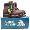 Golden Retriever Work Boots Mens 9 Waterproof Brown Leather 6" Wedge Sole 2901 - take2supply