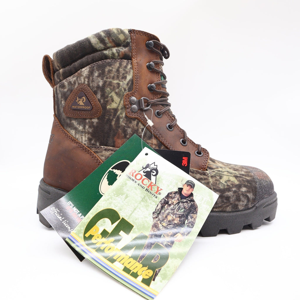 Rocky Y2K Wild Dawg 6" Hunting Boots Mens 8.5 MW Camo Leather New - take2supply