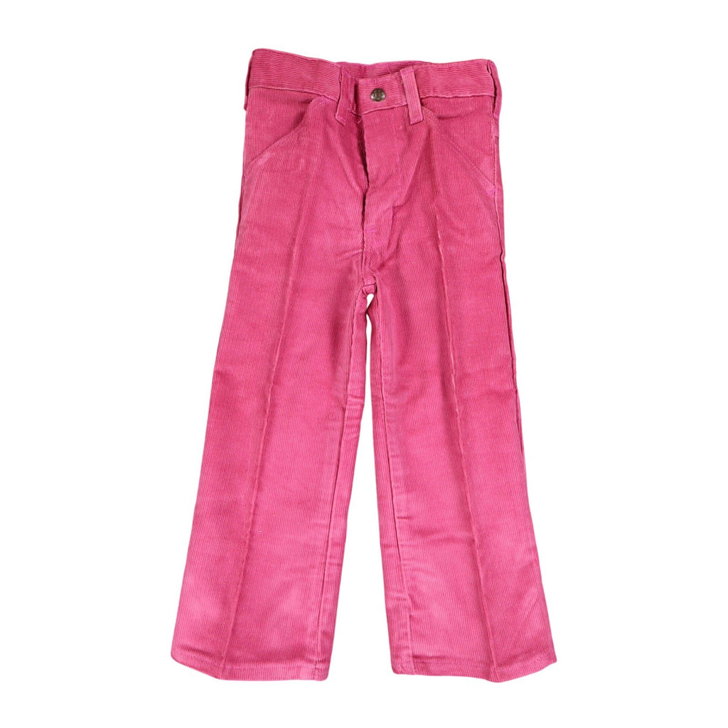 Toddly Winks Corduroy Pants Kids 4 Slim Pink Straight Leg USA Deadstock NWT - take2supply