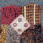 Sandy Starkman Patchwork Vest Womens M Vintage 90s Velvet Mirror Embellished New - take2supply