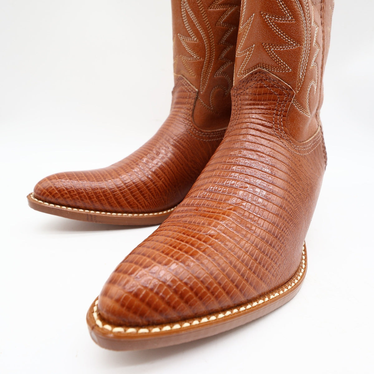 Acme Vintage Western Cowboy Boots Kids 2.5 D Brown Leather Deadstock NWT - take2supply
