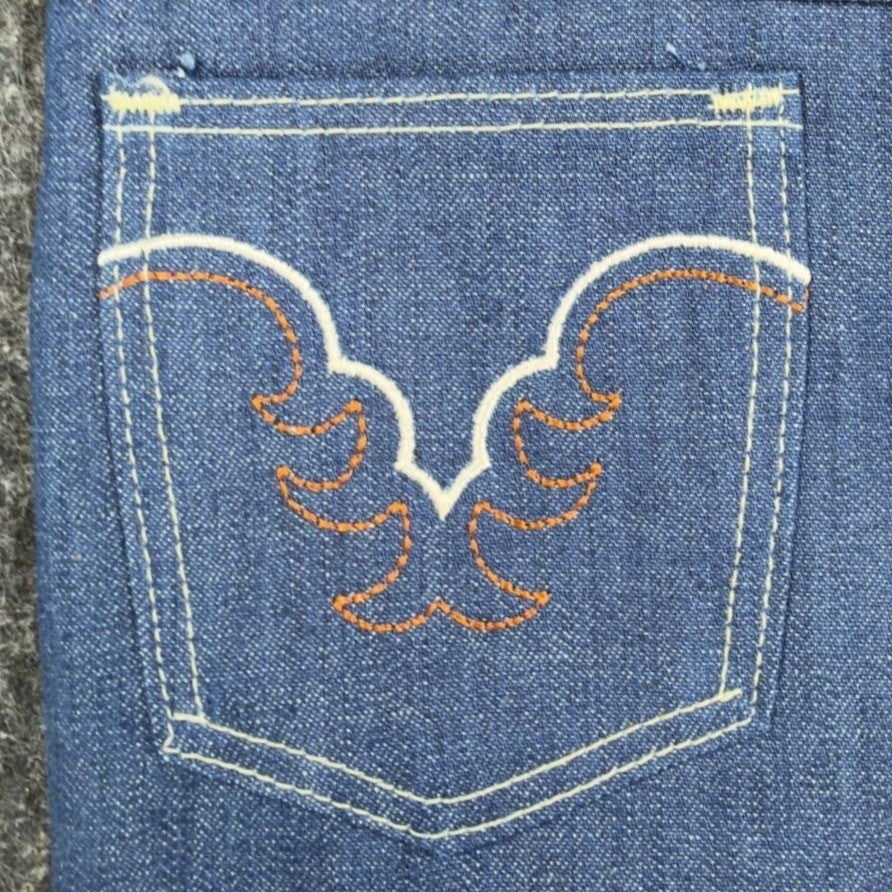 Maverick Vintage 70s Jeans Girls 7 Reg Blue High Waist USA NOS NWT 24x25.75 - take2supply