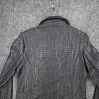 N Touch Jacket Womens 10 Black Textured Puckered Zip Front Mock Neck NWT - take2supply