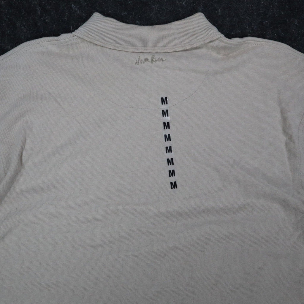 North River Polo Shirt Mens Size M Sandbar Beige 100% Cotton Pique NWT 7110331 - take2supply