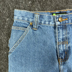 John Deere Y2K Carpenter Shorts Girls 10 Blue Stone Wash Denim NWT - take2supply