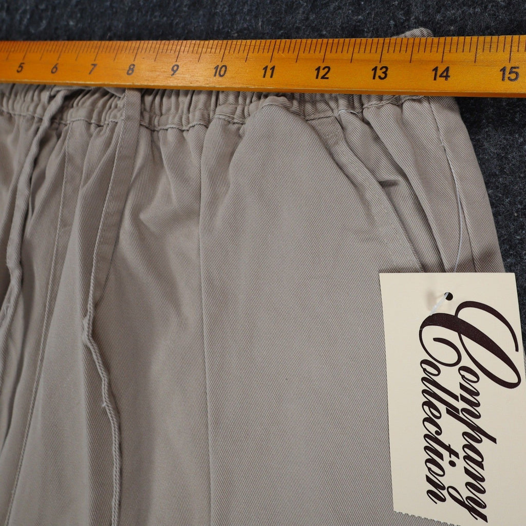 Company Collection Shorts Womens 10 Vintage 90s Tan Cotton Drawstring Deadstock - take2supply