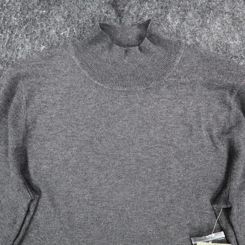 Erin London Women Medium Gray Mock Neck Puff Sleeve Rayon Sweater NWT 00125 - take2supply