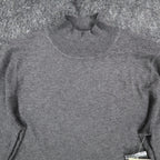 Erin London Women Medium Gray Mock Neck Puff Sleeve Rayon Sweater NWT 00125 - take2supply