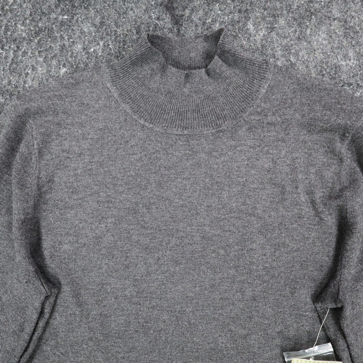 Erin London Women Medium Gray Mock Neck Puff Sleeve Rayon Sweater NWT 00125 - take2supply