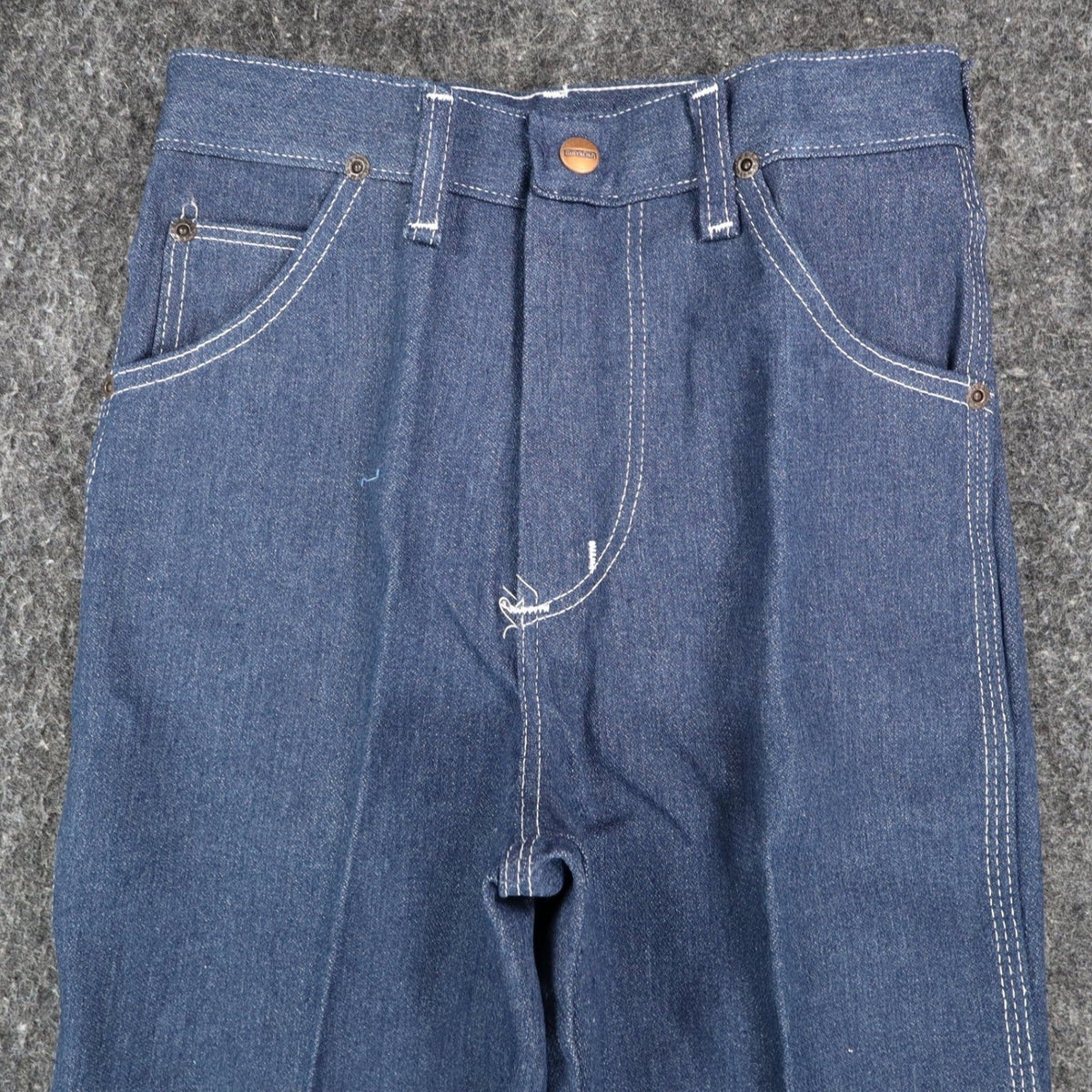 Maverick Straight Leg Jeans Boys 12 Regular Vintage 70s Blue Denim Deadstock USA - take2supply