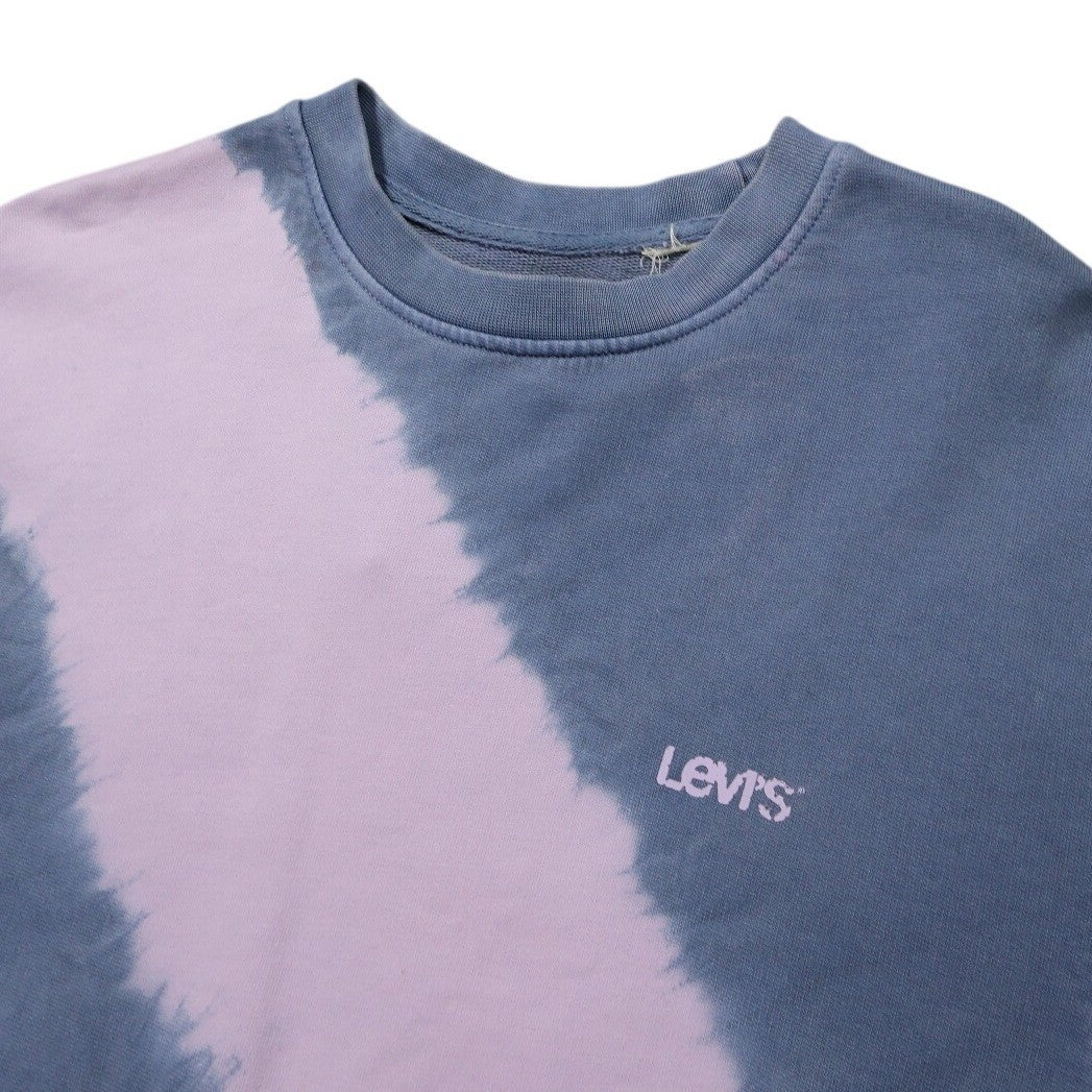 Levi's Sweatshirt Mens S Blue Excellent Tie Dye Relaxed Crewneck Long Sleeve - take2supply