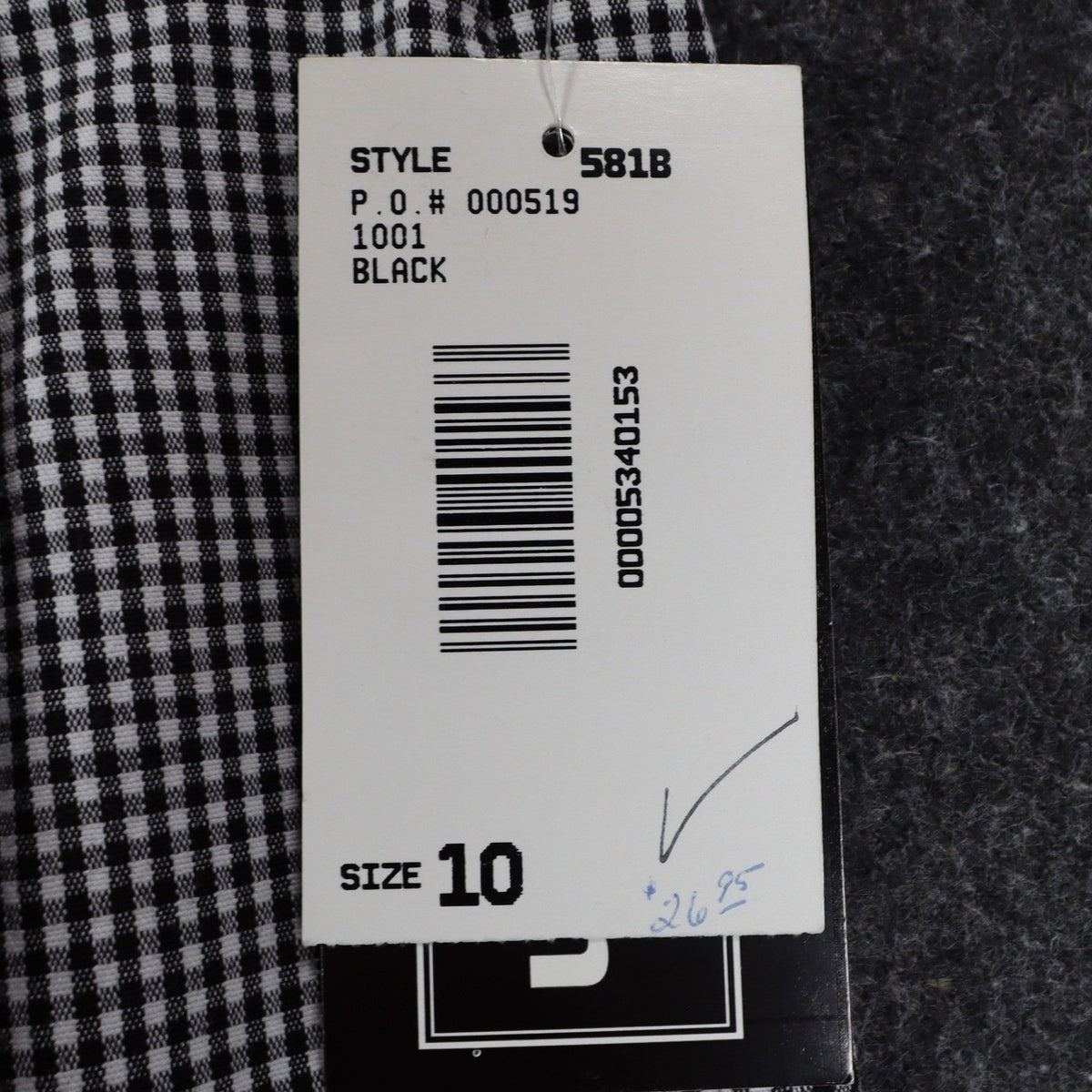 Southern Lady Gingham Pants Womens 10 Black White Stretch Straight Leg New C858 - take2supply