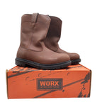 Worx by Red Wing 5701 Steel Toe Work Boots Mens 9.5 Brown Leather New NIB - take2supply