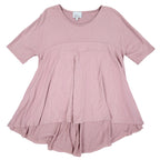 Blu Heaven Tunic Top Womens Small Mauve Pink Modal Blend High Low Babydoll Flowy - take2supply