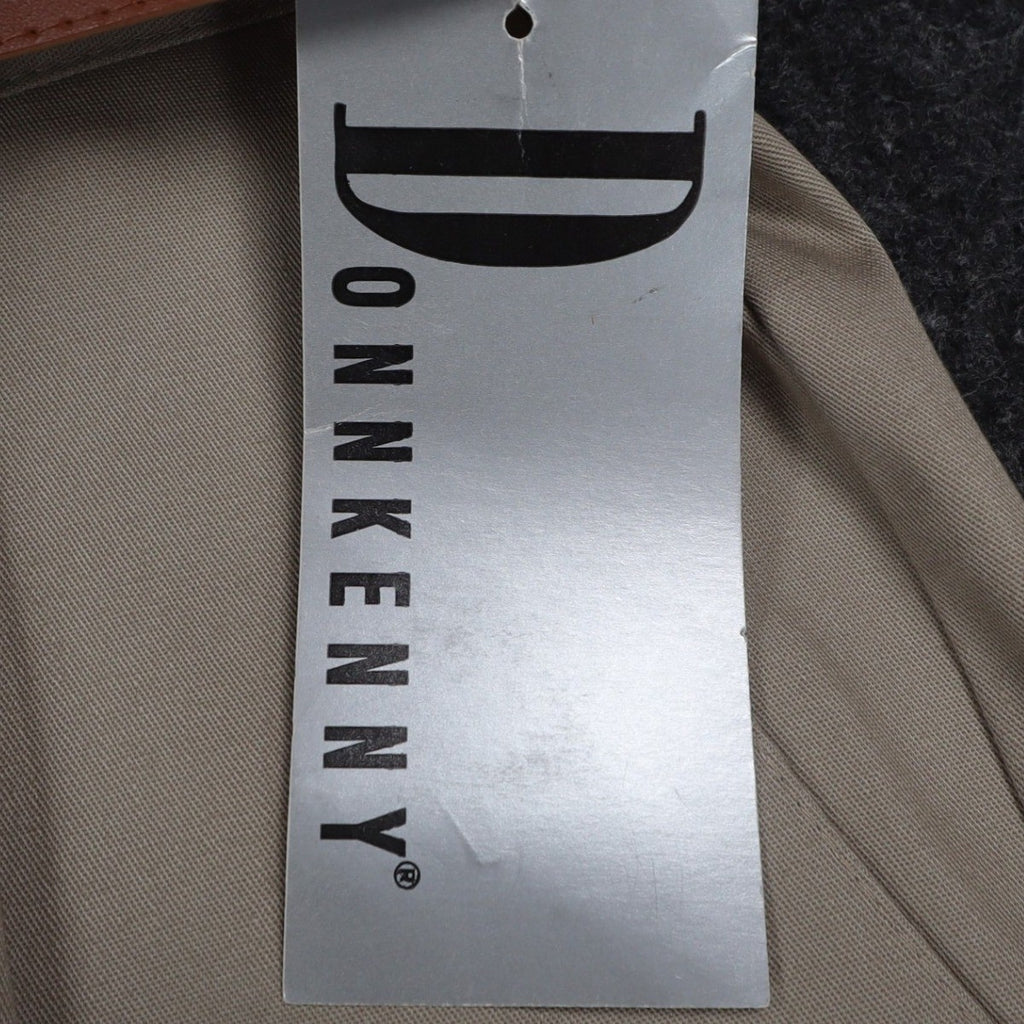 Donnkenny Pleated Trousers Womens 10 Vintage 90s Khaki Cotton Belted Chinos USA - take2supply